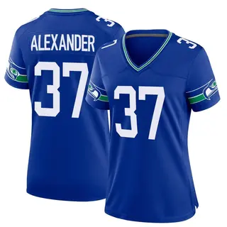 Seattle Seahawks Women's Shaun Alexander Game Throwback Jersey - Royal
