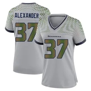 Seattle Seahawks Women's Shaun Alexander Game Wolf 2025 Rivalries Collection Jersey - Gray