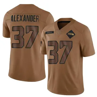 Seattle Seahawks Youth Shaun Alexander Limited 2023 Salute To Service Jersey - Brown
