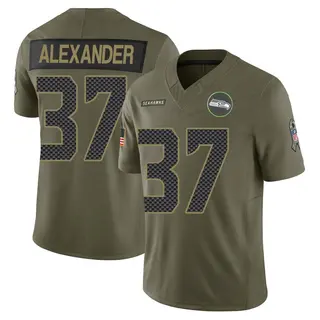 Seattle Seahawks Youth Shaun Alexander Limited 2025 Salute to Service Jersey - Olive