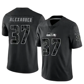 Seattle Seahawks Youth Shaun Alexander Limited Reflective Jersey - Black